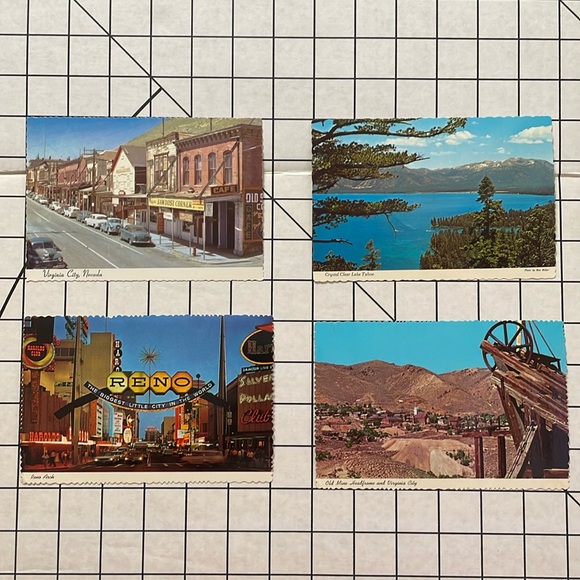 Vintage postcards ca1960/1970 Reno, Lake Tahoe, Virginia City/Old Mine Headframe - Picture 1 of 12